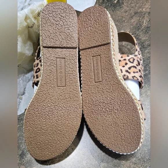 Seven Dials Leopard Print Espadrille Wedges #756 - Picture 6 of 11